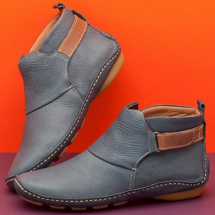 Damen modische Stiefel mit seitlichem Elastik und komfortabler Sohle Stalluxe