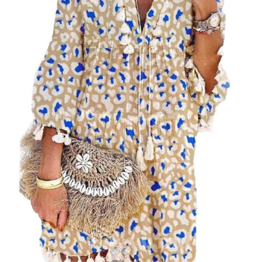 Damen Hippie-inspiriertes Kleid Stalluxe