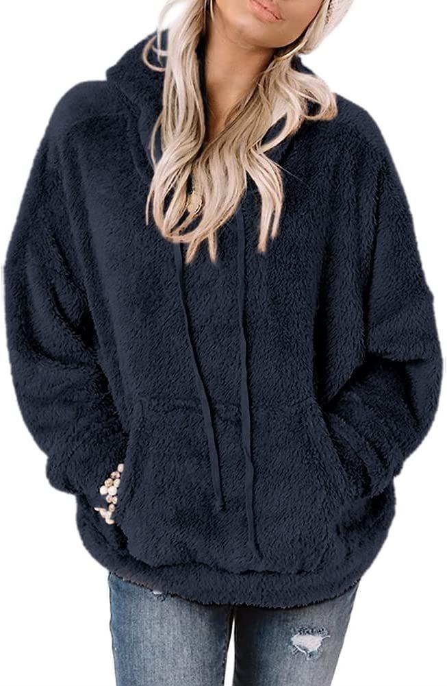 Women's Plush Fleece Pullover Hoodie Stalluxe
