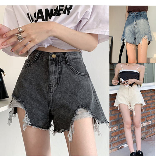 Damen Jeans-Shorts im trendigen Destroyed-Look Stalluxe