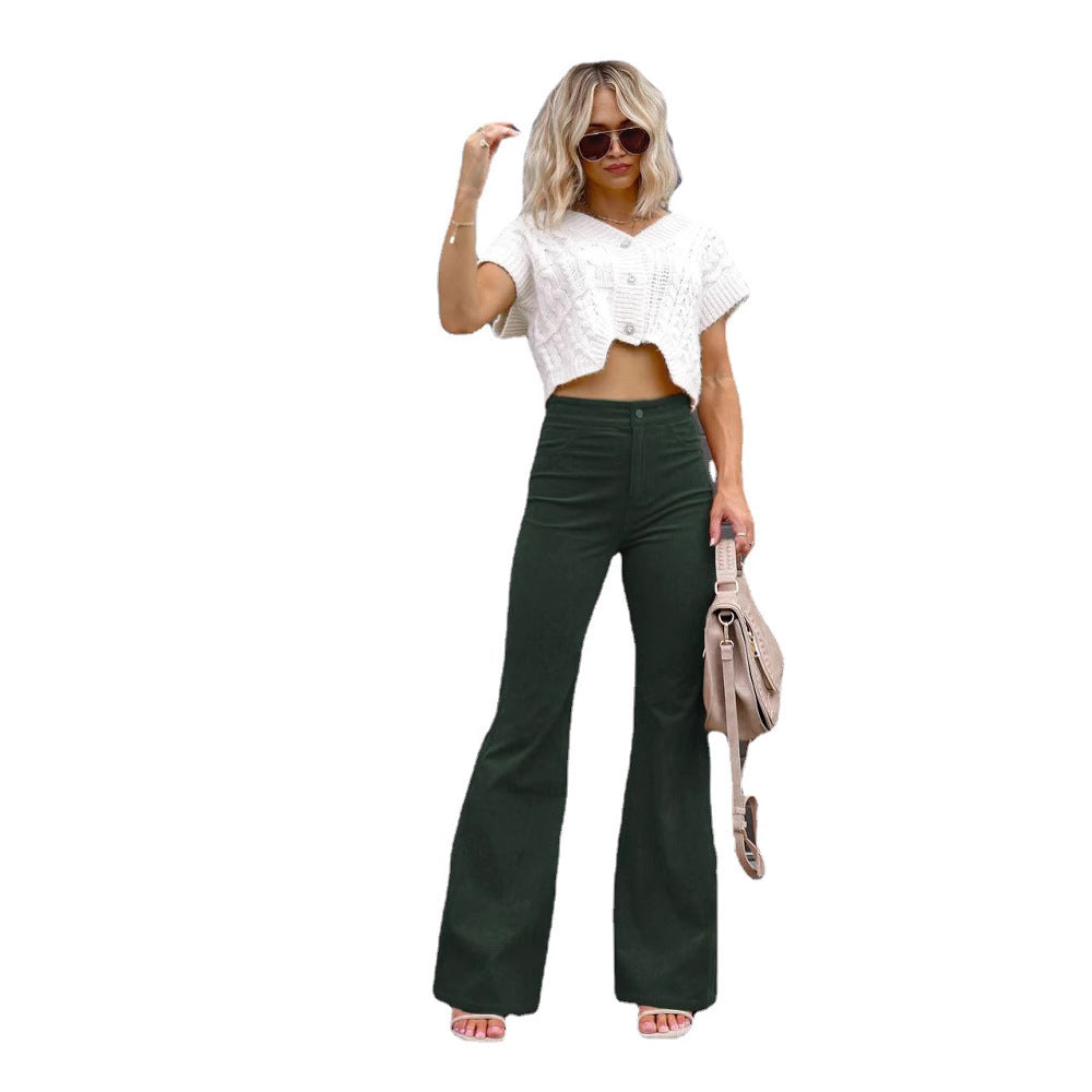 Damen Flared Jeans mit hohem Bund und tailliertem Schnitt Stalluxe