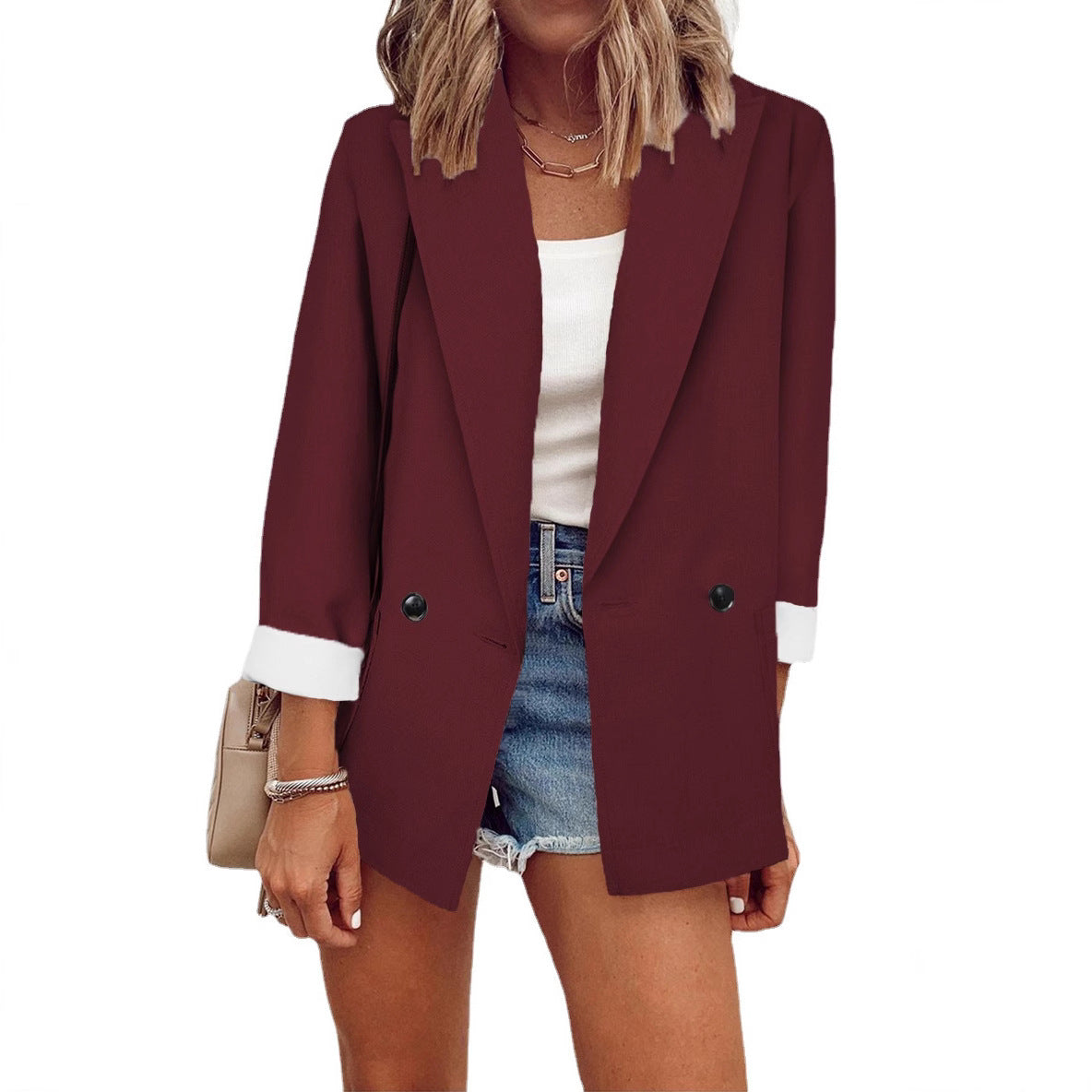 Damen Eleganter Oversized-Blazer mit doppelter Knopfreihe und modischen Details Stalluxe