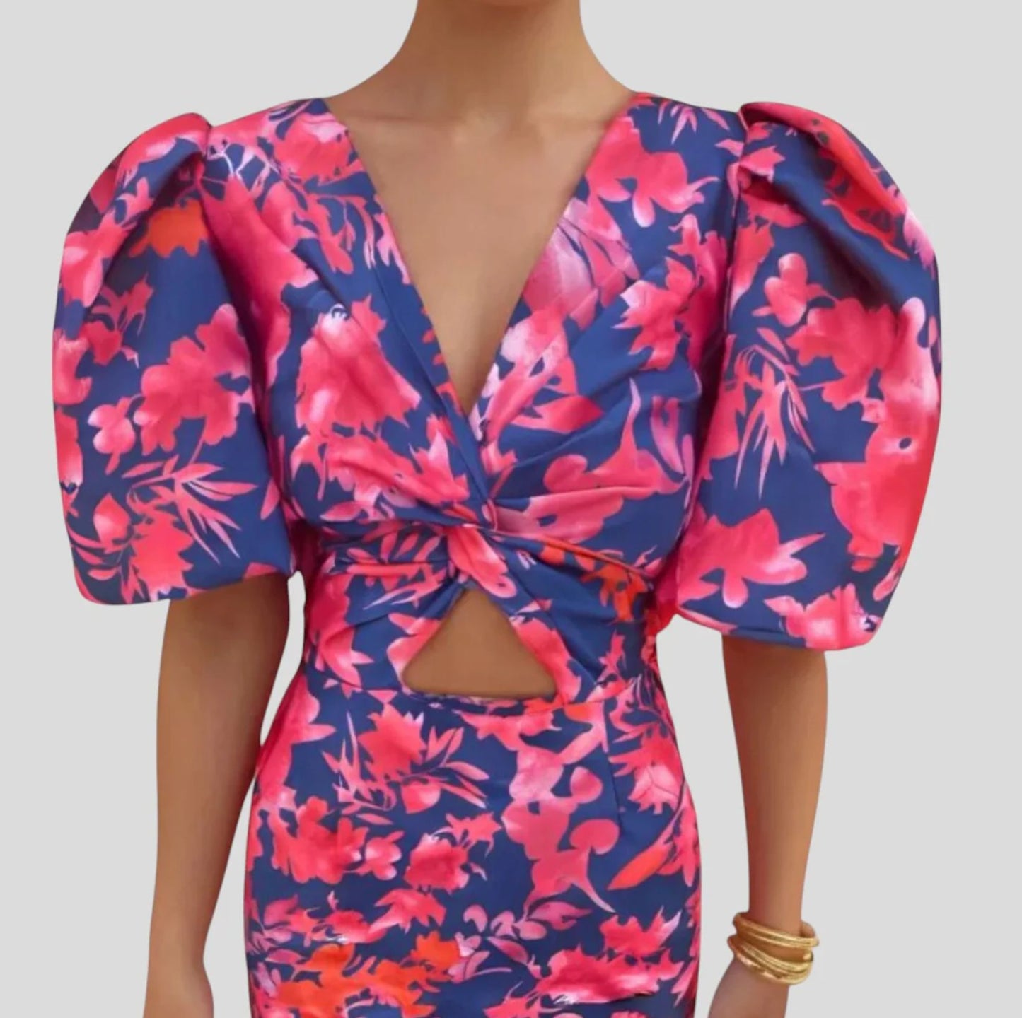 Damen Elegantes Kleid mit Volants und Spitzenelementen Stalluxe