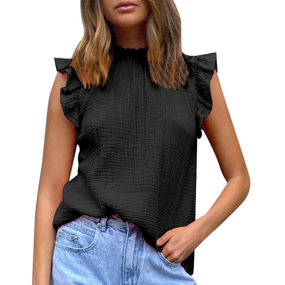 Damen lässiges Oberteil mit Rüschendetails und leichtem Material Stalluxe