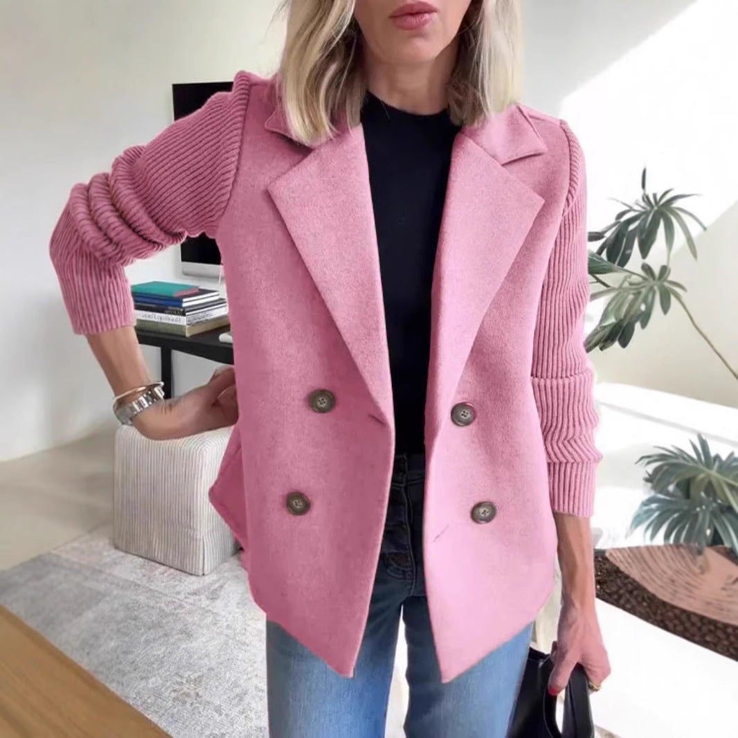 Damen Modischer Oversized-Blazer mit Doppelreihe Stalluxe