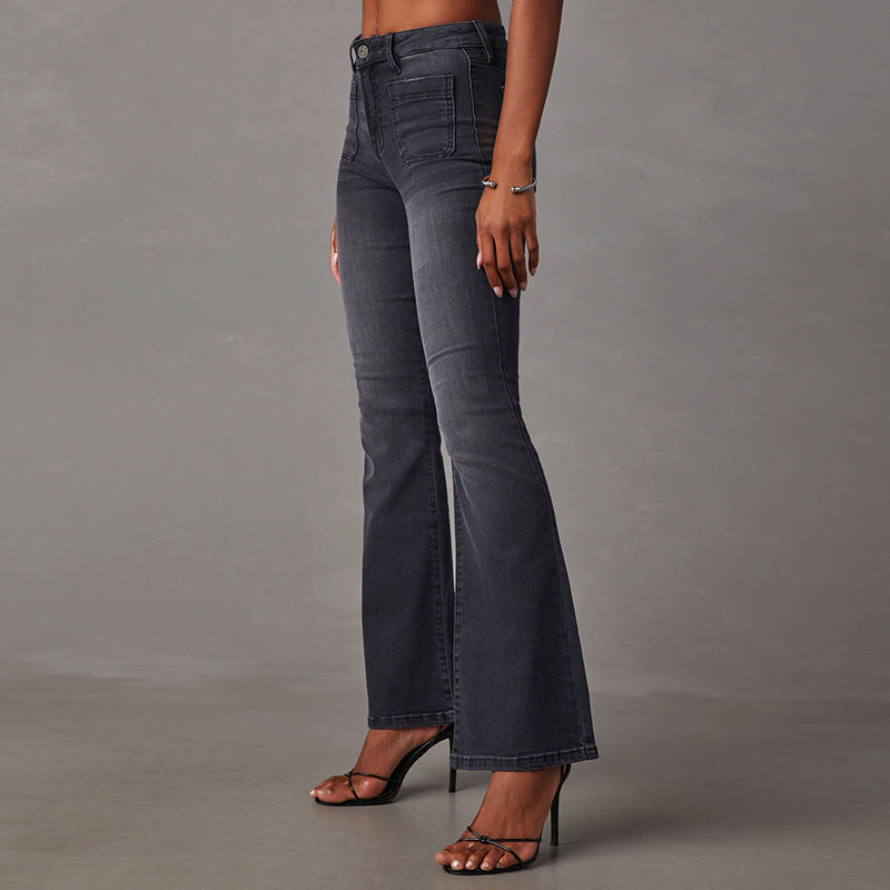 Damen Flared Jeans mit hoher Taille und stylischem Schnitt Stalluxe