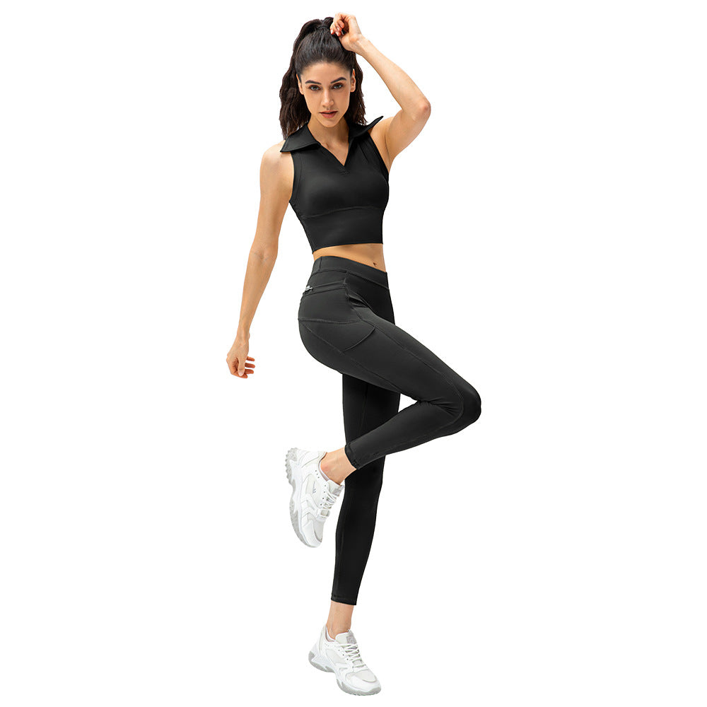 Damen Sportleggings mit integrierten Taschen und hohem Bund für optimalen Halt Stalluxe