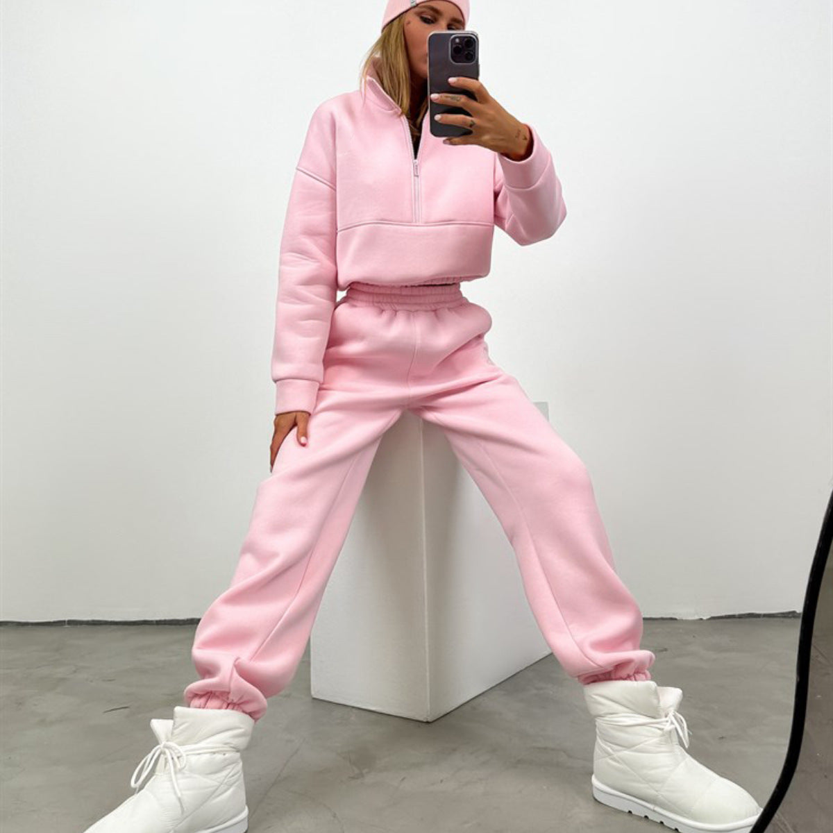 Damen sportlicher Hoodie und Jogginghose Set Stalluxe