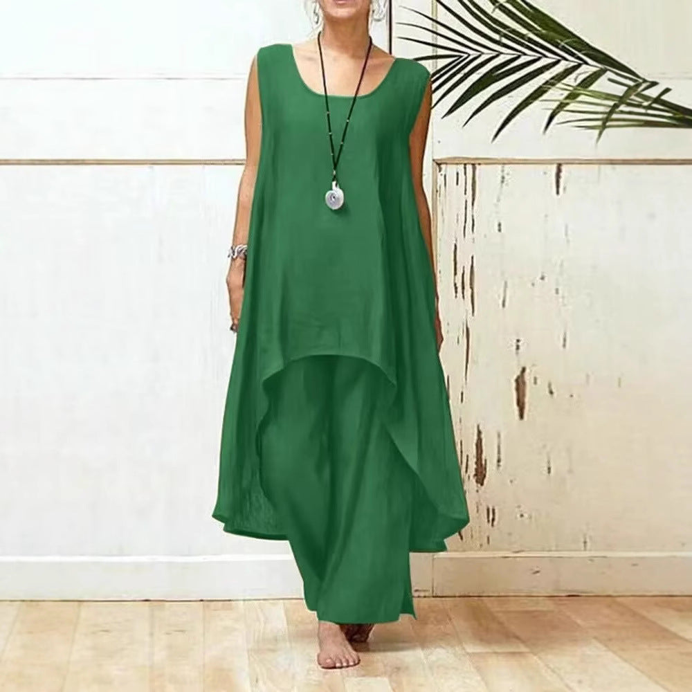 Women's Flowy Tunic Maxi Jumpsuit Stalluxe