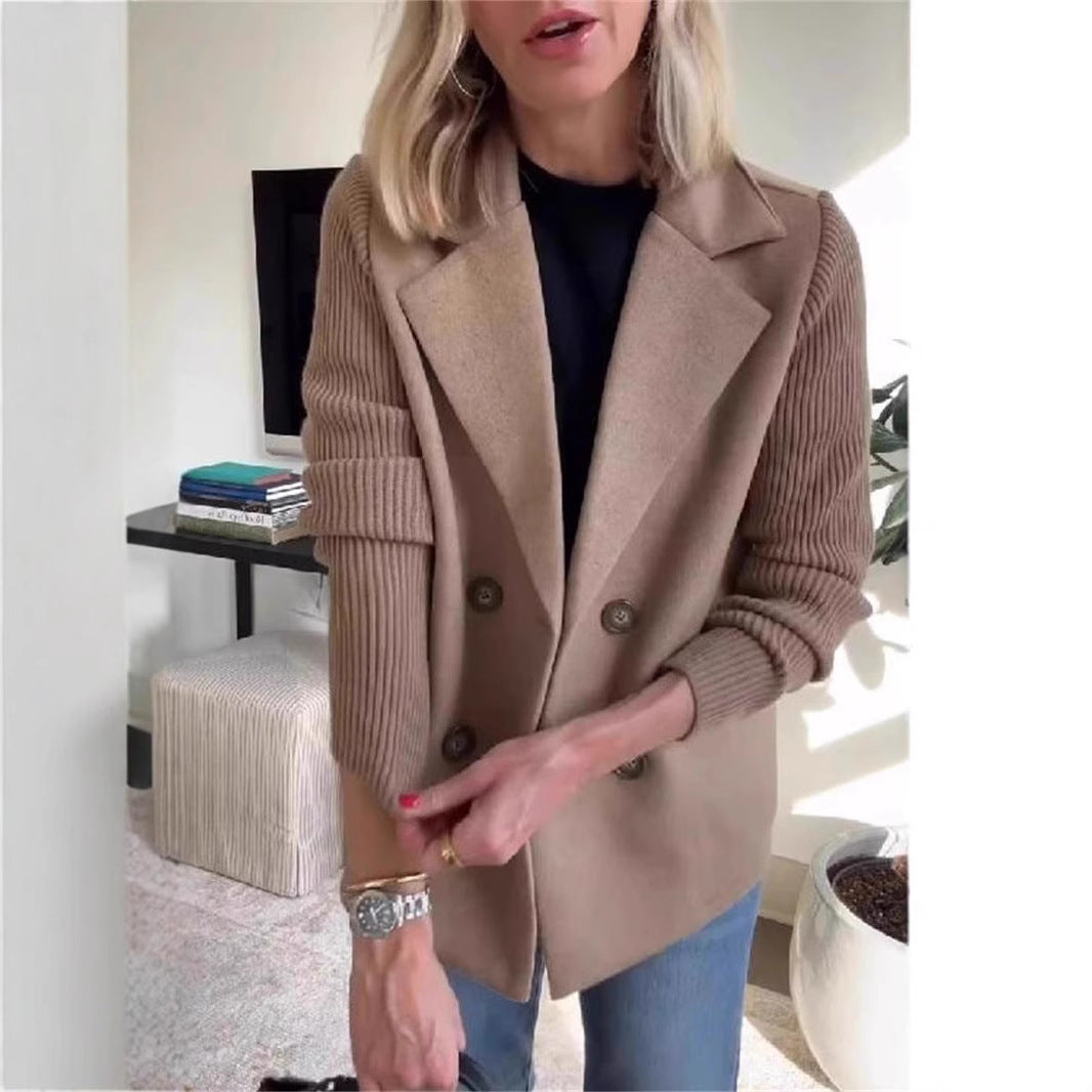 Damen Modischer Oversized-Blazer mit Doppelreihe Stalluxe