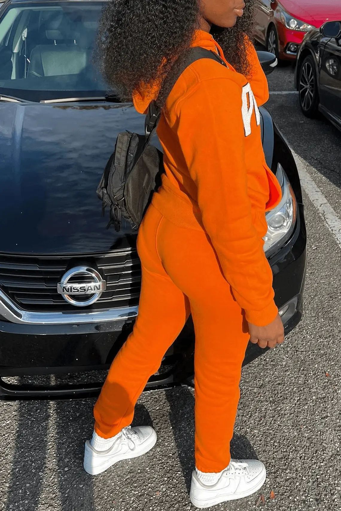 Damen kuscheliges Hoodie- und Jogginghose-Set mit auffälligem Schriftzug Stalluxe