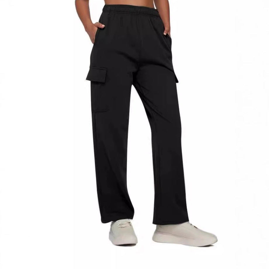 Damen vielseitige Cargo-Hose mit elastischem Bund und zahlreichen Taschen Stalluxe