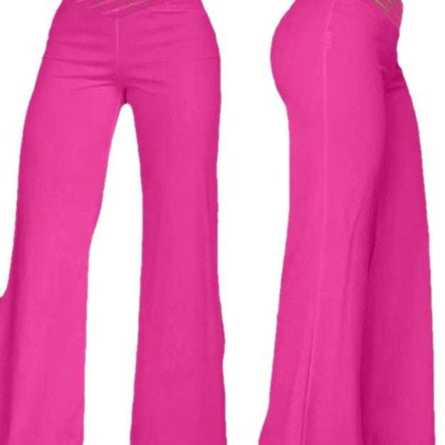 Damen Elegante Palazzo-Hose mit trendigem Netzbund Stalluxe