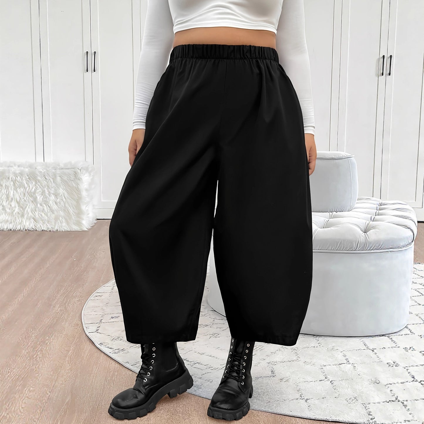 Damen elegante breite Hose Stalluxe