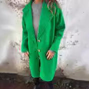 Women's Stylish Long Woolen Coat Stalluxe