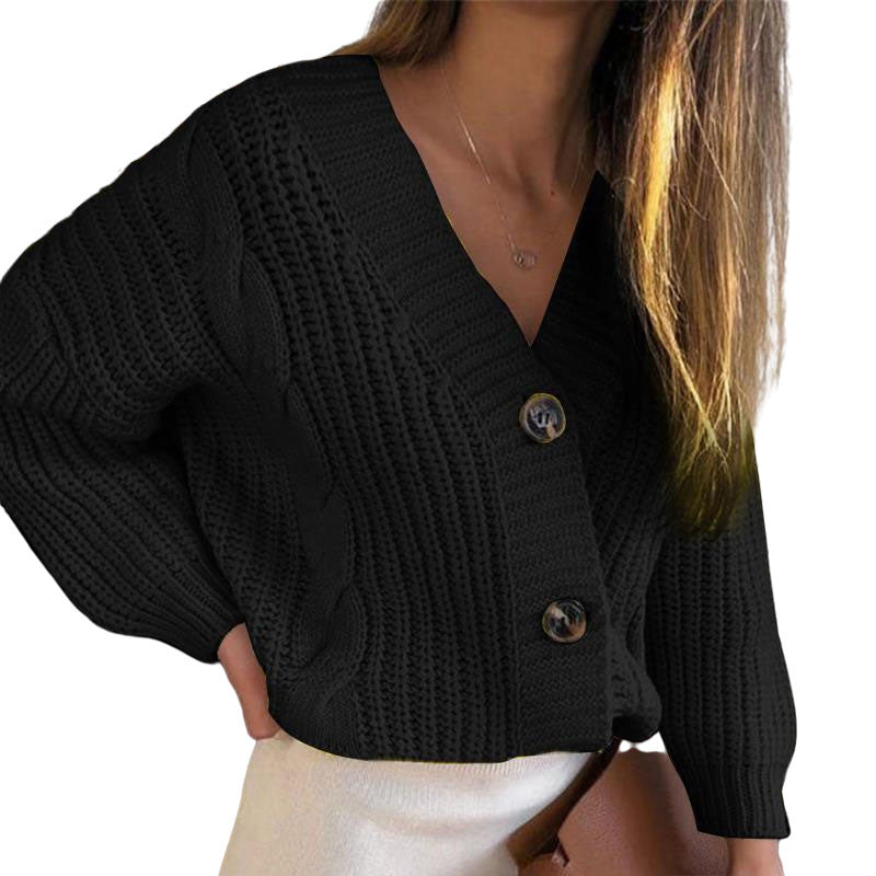 Damen lässige Strickjacke mit Knopfdetails und modernen Texturen Stalluxe