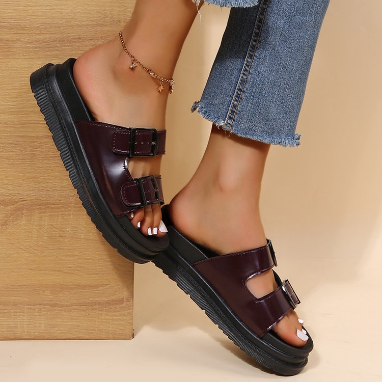 Damen Modische Riemensandalen mit verstellbaren Schnallen Stalluxe