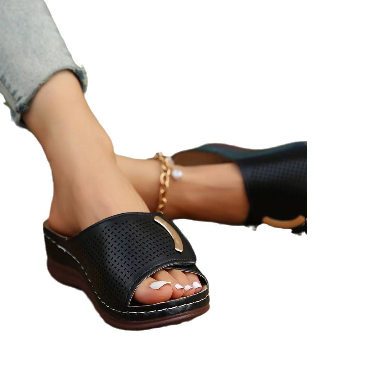 Damen Atmungsaktive Wellness-Pantoletten mit ergonomischer Sohle Stalluxe