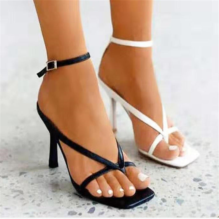 Damen Elegante high heels mit verstellbarem Knöchelriemen und soften Fußbett Stalluxe