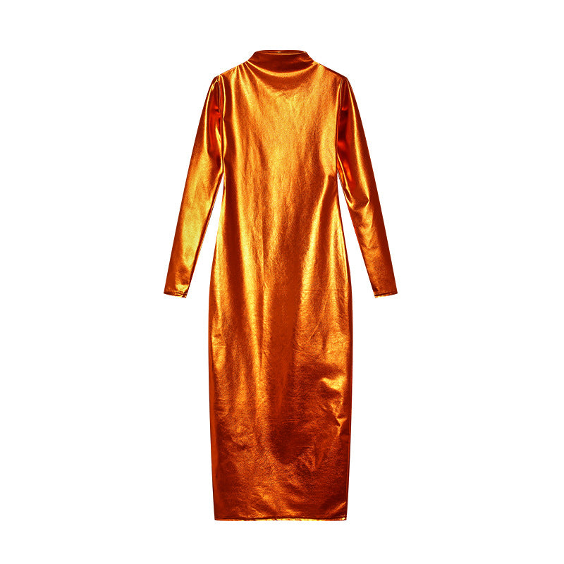 Damen Elegantes Maxikleid mit schimmerndem Effekt und figurbetontem Schnitt Stalluxe