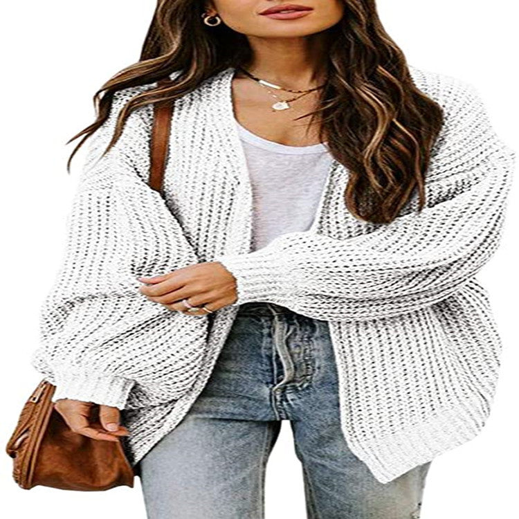 Damen Oversized Strickpullover mit Ballonärmeln und Strukturdesign Stalluxe