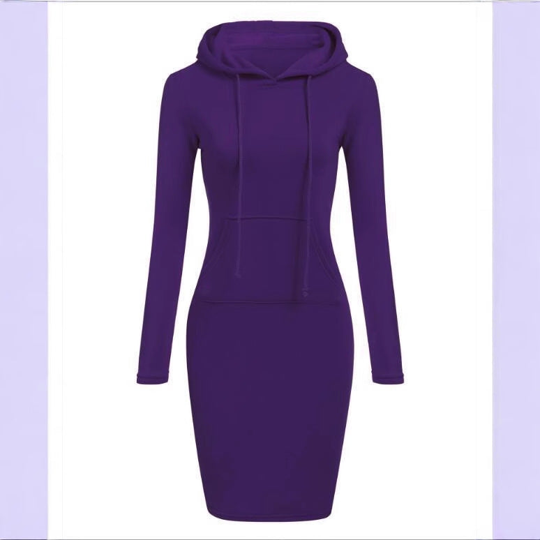 Damen Hoodie-Kleid mit praktischen Taschen und Kapuze Stalluxe