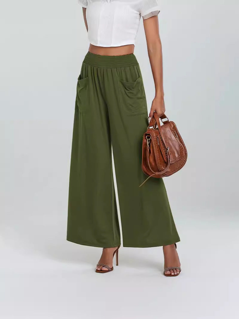 Damen Bequeme Culotte mit Elastischem Bund und Seitentaschen Stalluxe