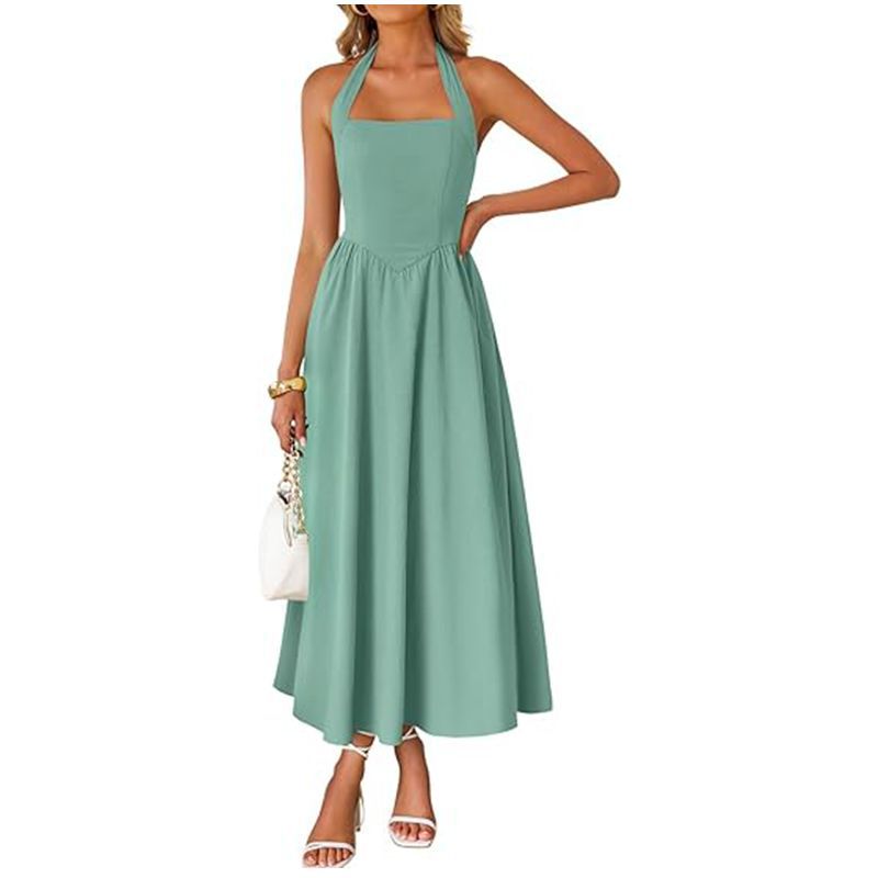 Damen Maxi-Kleid mit trägerlosem Design Stalluxe