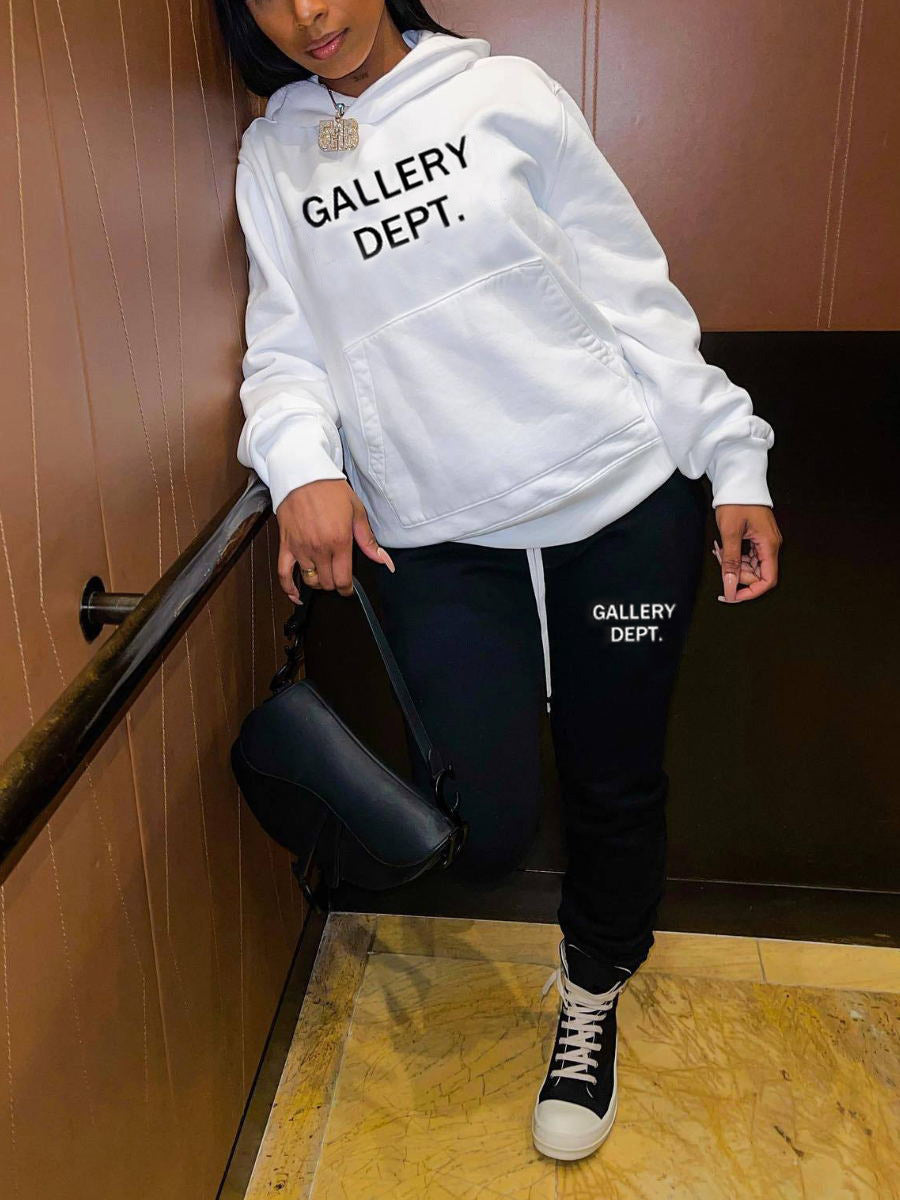 Damen urbanes Hoodie und Jogginghose Set mit modischem Schriftzug Stalluxe