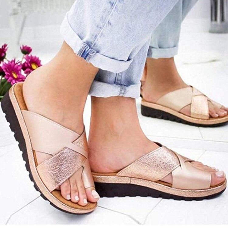 Damen modische Slippers mit glitzernden Akzenten und rutschfester Sohle Stalluxe