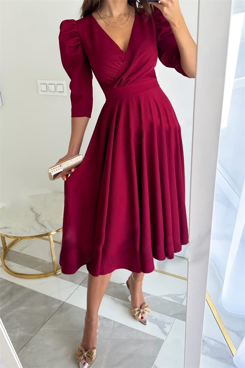 Damen Elegantes Midi Kleid Stalluxe