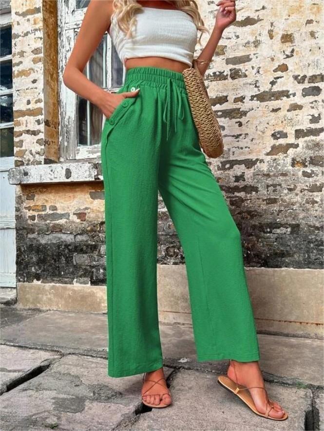Damen Elegante Freizeit-Hosen mit elastischem Bund und seitlichen Taschen Stalluxe