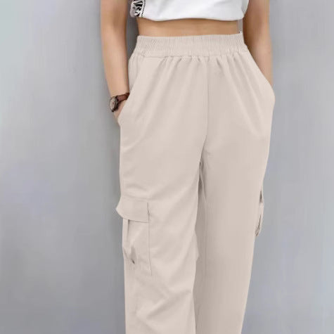 Damen Cargo-Hose mit elastischem Bund und praktischen Seitentaschen Stalluxe