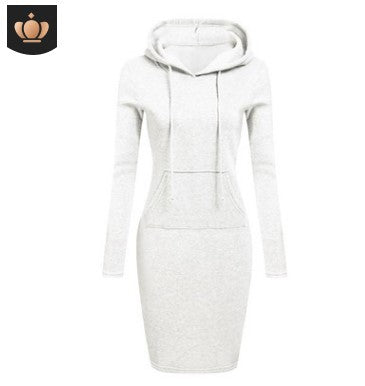 Damen Hoodie-Kleid mit praktischen Taschen und Kapuze Stalluxe