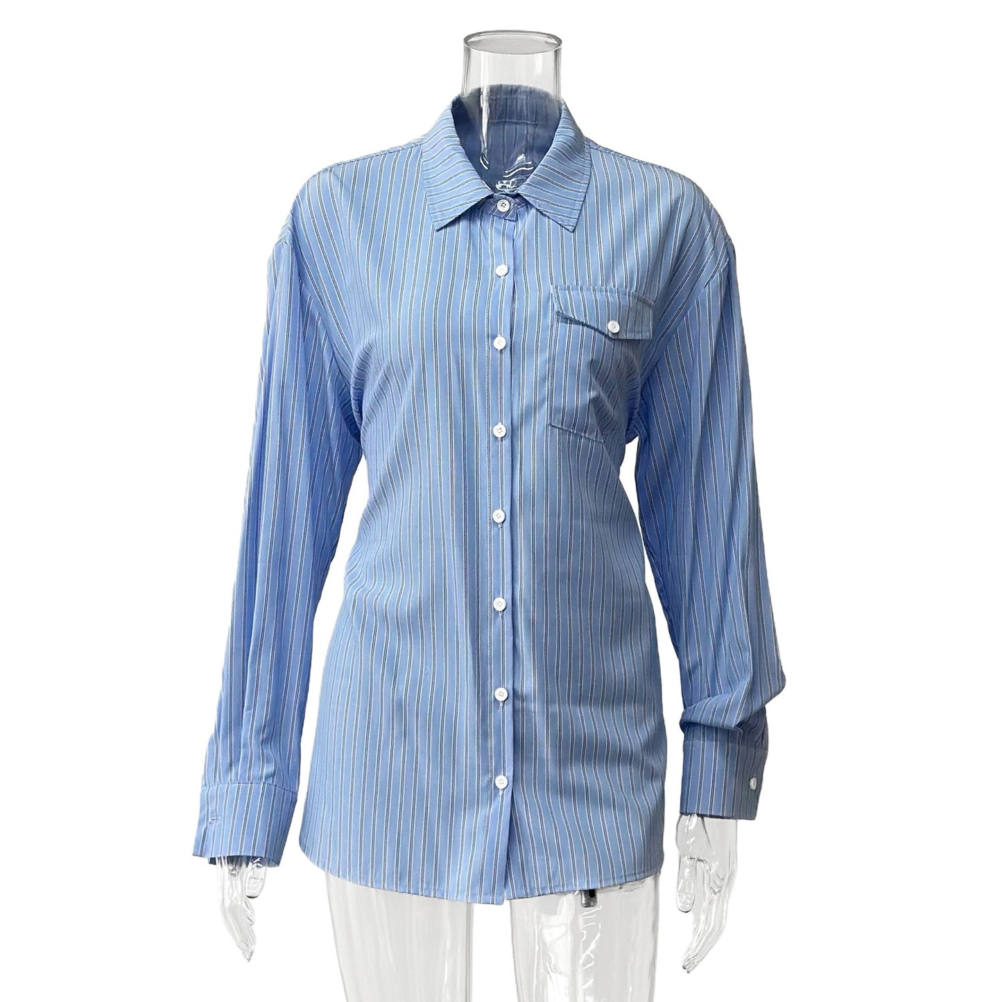 Damen Elegante Oversized Bluse mit Knopfdetails und lässigen Ärmeln Stalluxe