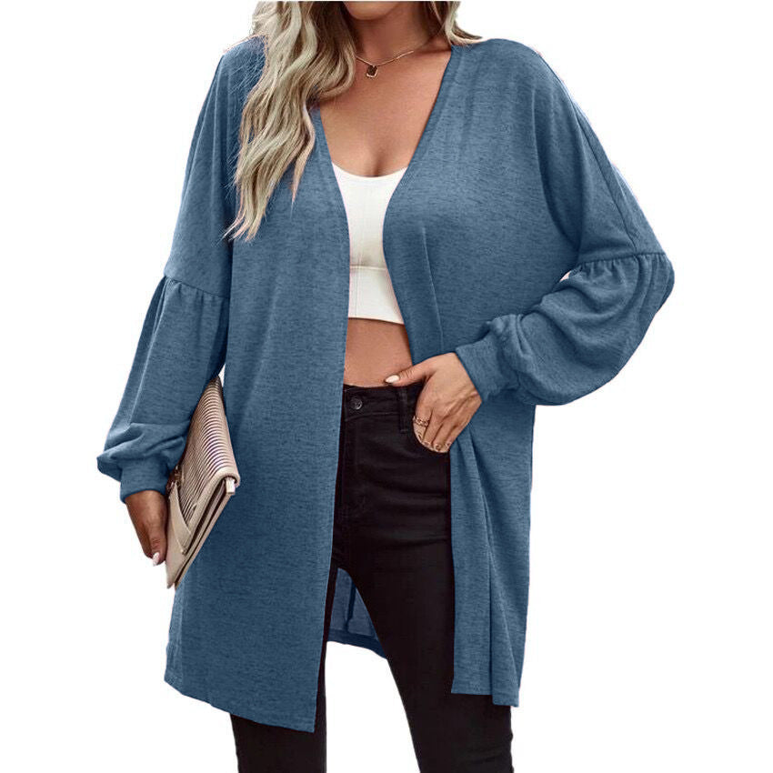 Damen Oversize Cardigan mit eleganten Puffärmeln Stalluxe