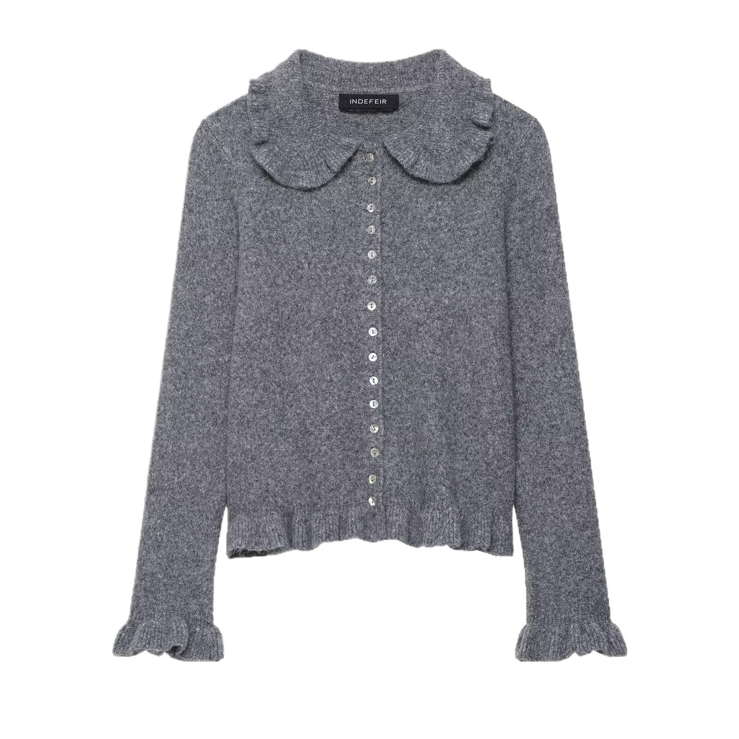 Damen Strickjacke mit kragen und dekorativem Knopfverschluss Stalluxe