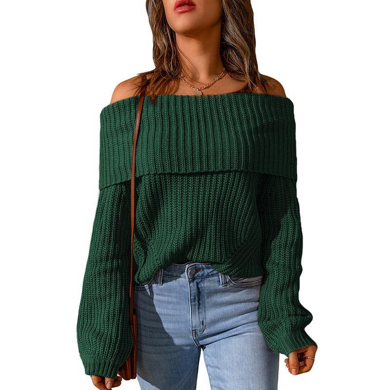 Damen Off-Shoulder Strickpullover Stalluxe
