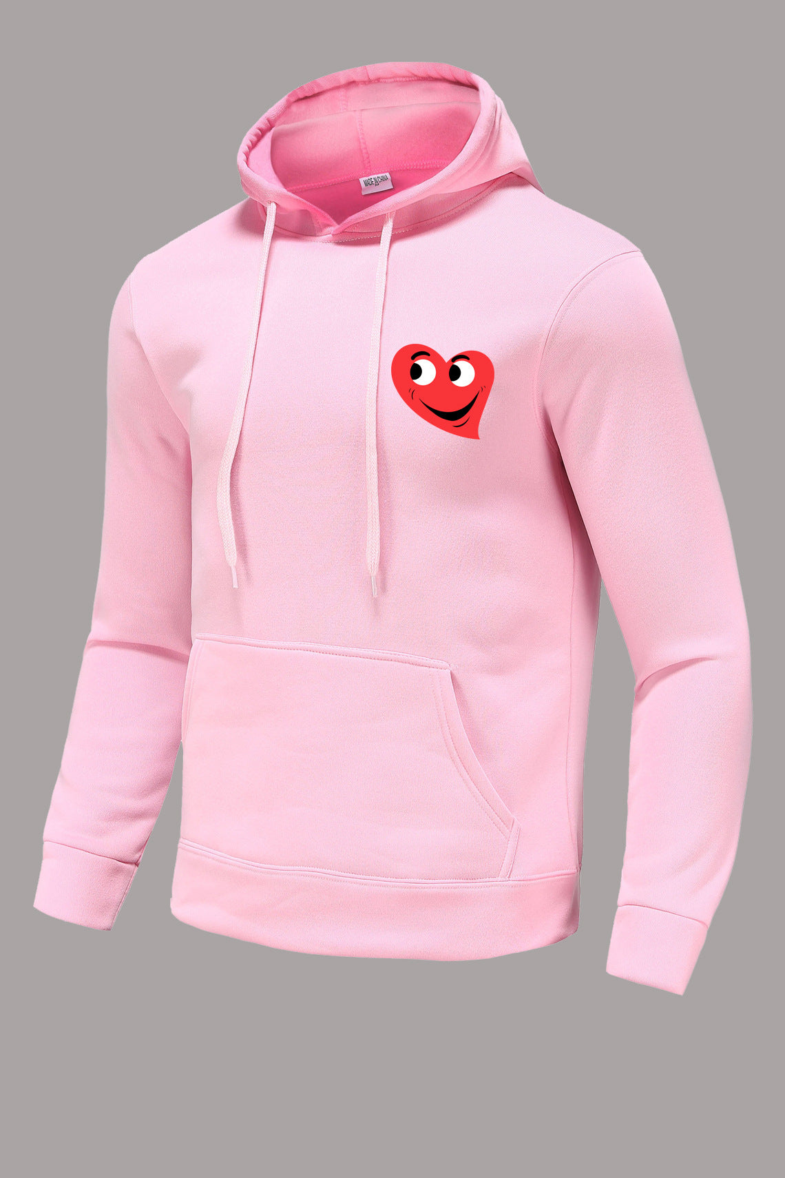 Damen lässiger Kapuzenpullover mit fröhlichem Herzmotiv Stalluxe