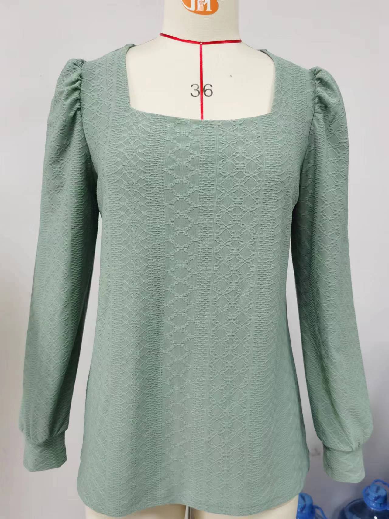 Damen Leichtes Blusenshirt mit eleganten Puffärmeln und strukturiertem Design Stalluxe