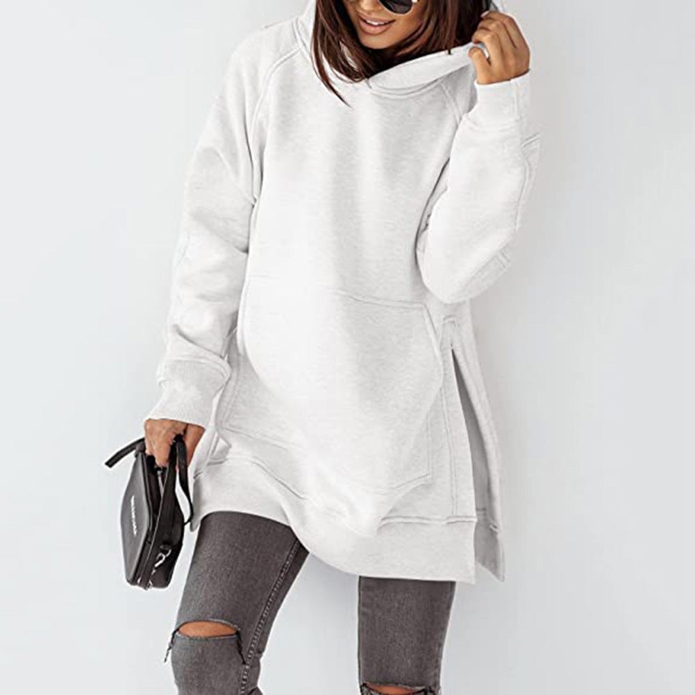 Damen Oversized Kapuzenpullover mit seitlichen Schlitzen und modischem Design Stalluxe
