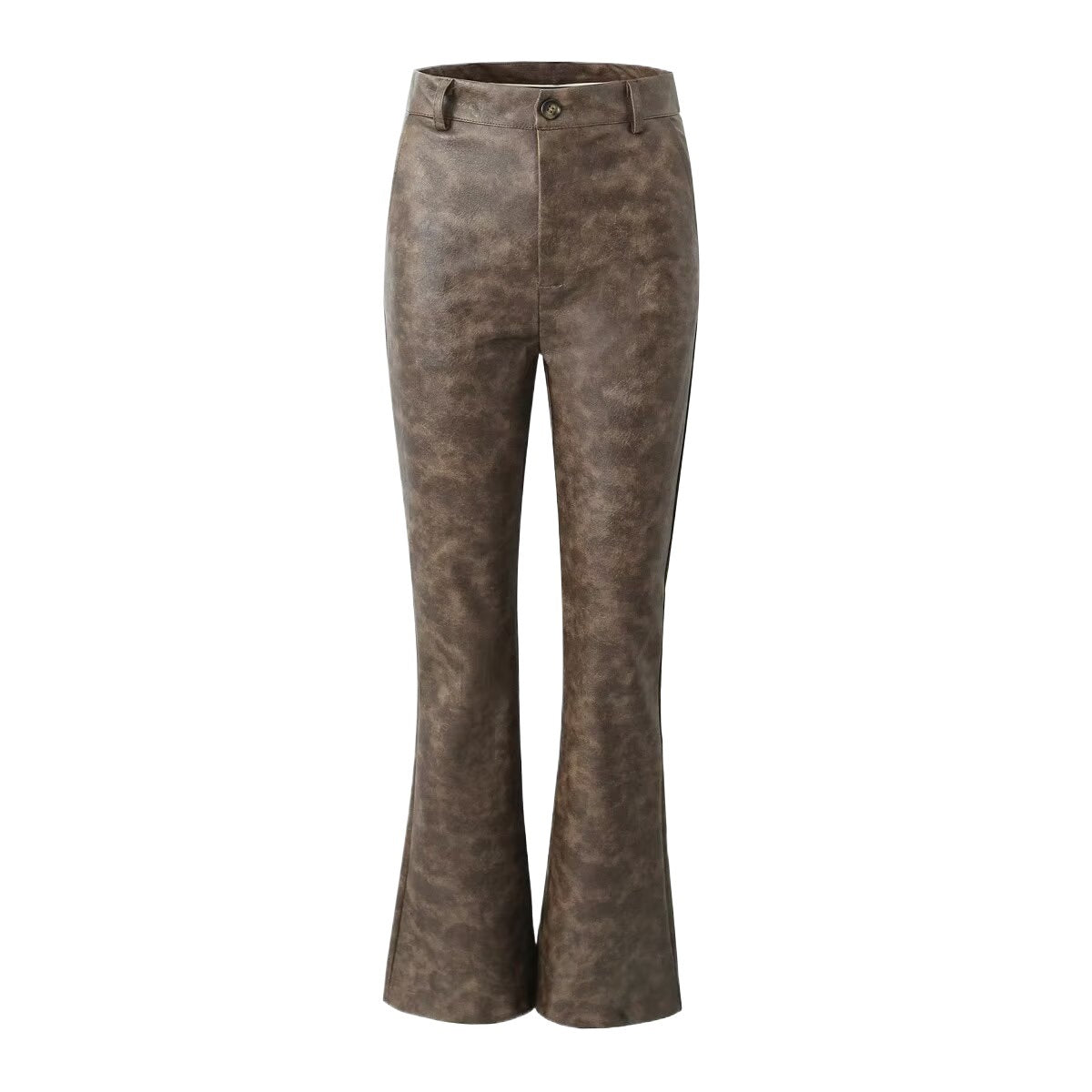 Damen Flared Kunstlederhose mit eleganter Passform und hohem Bund Stalluxe