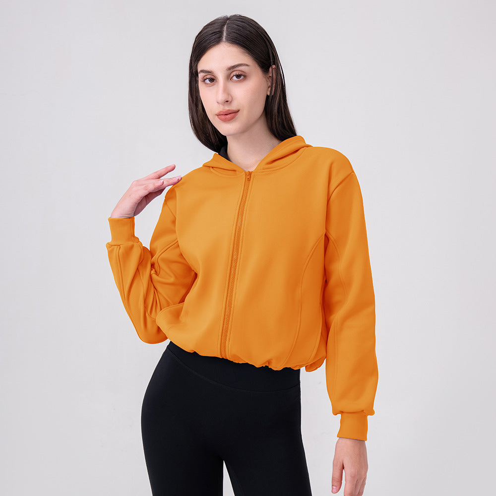 Damen sportliche Kapuzenjacke mit modischem Schnitt und elastischem Bund Stalluxe