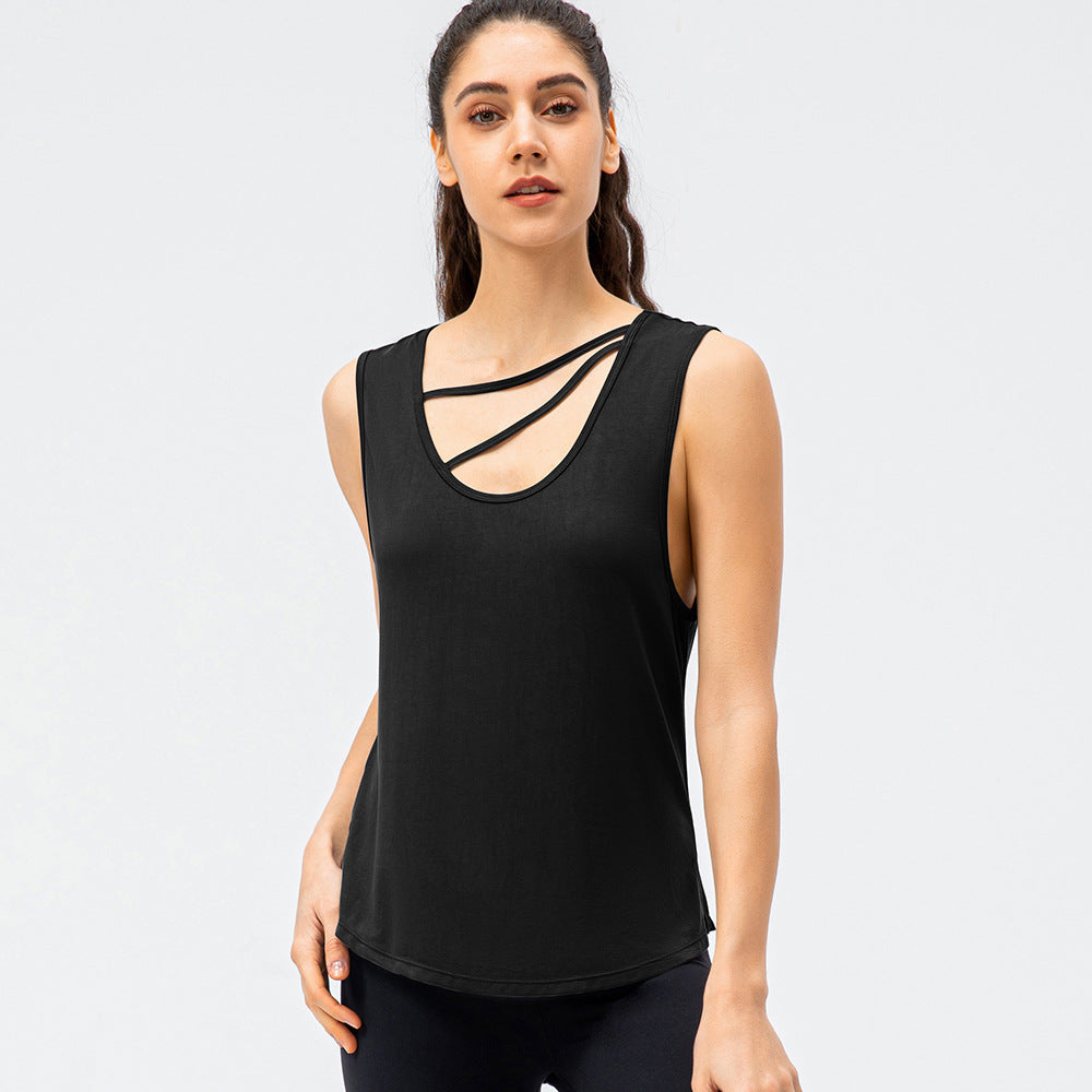 Damen Sportliches Tanktop mit innovativem Doppelträgerdesign Stalluxe