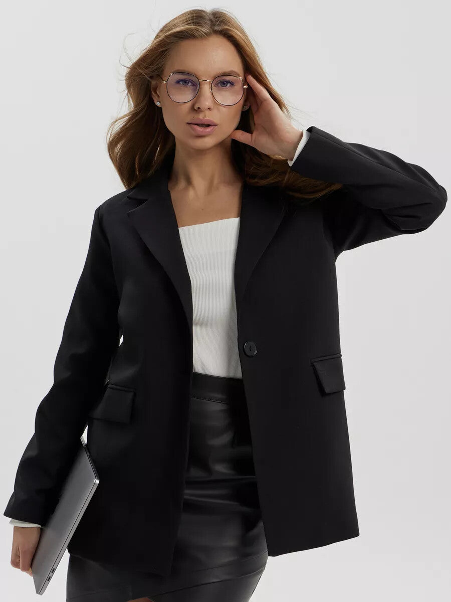 Damen eleganter, lässiger Blazer mit angesagtem Oversized-Schnitt Stalluxe