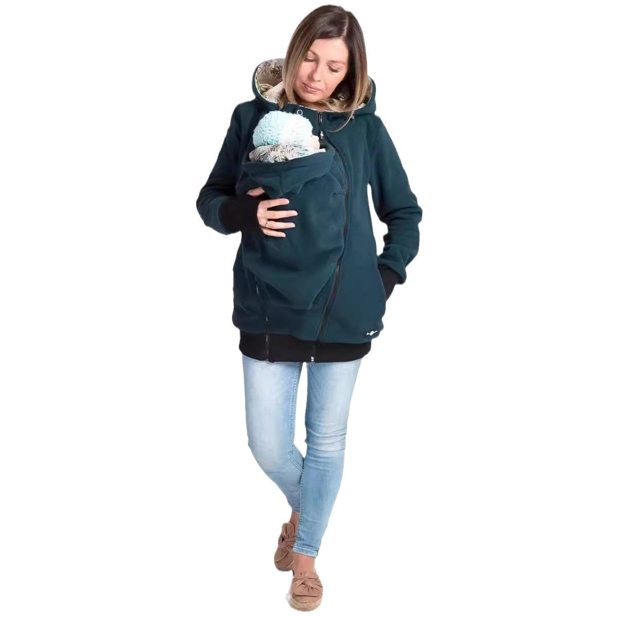 Damen Tragejacke aus kuscheligem Fleece mit verlängertem Schnitt Stalluxe