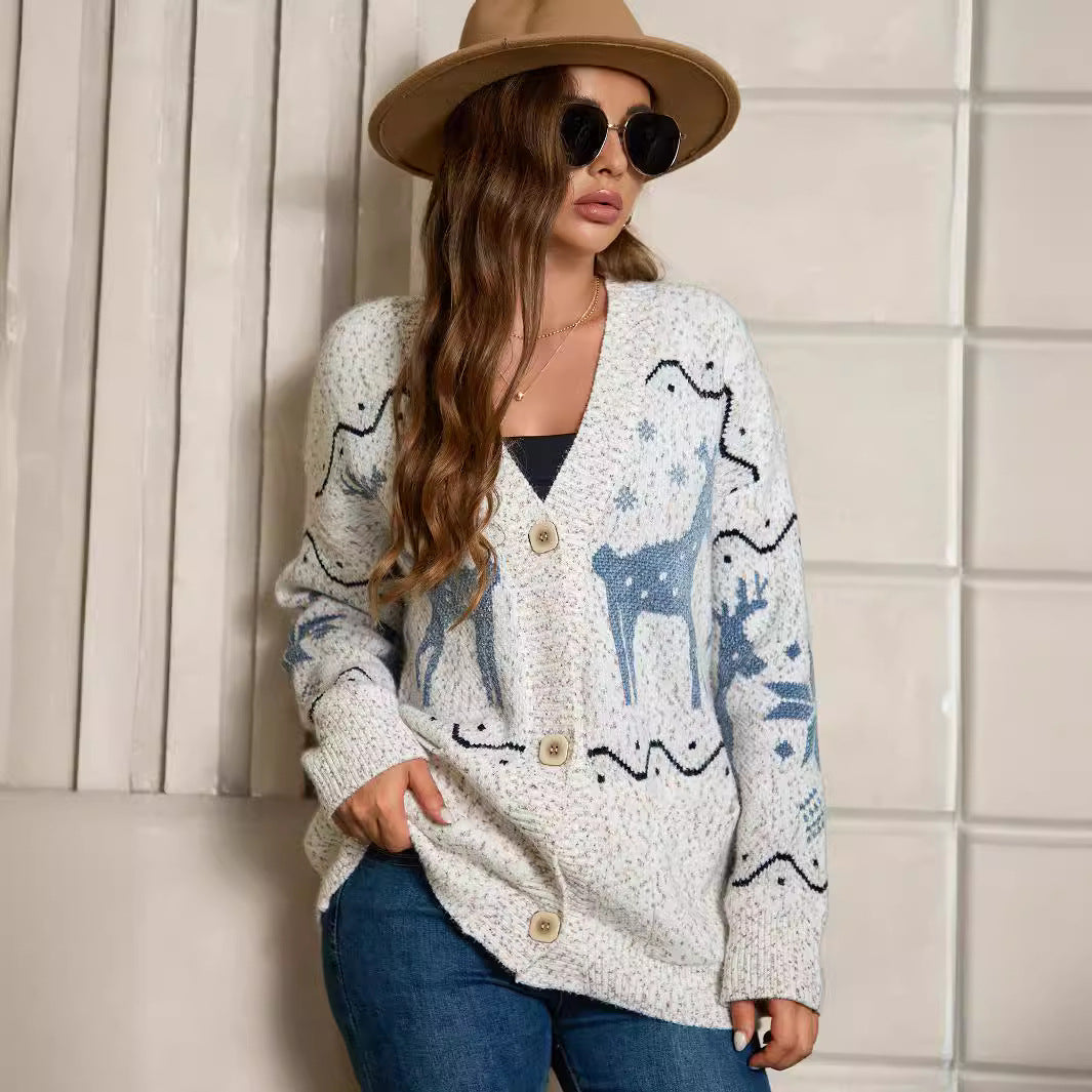 Damen Strickjacke mit detailliertem Muster Stalluxe