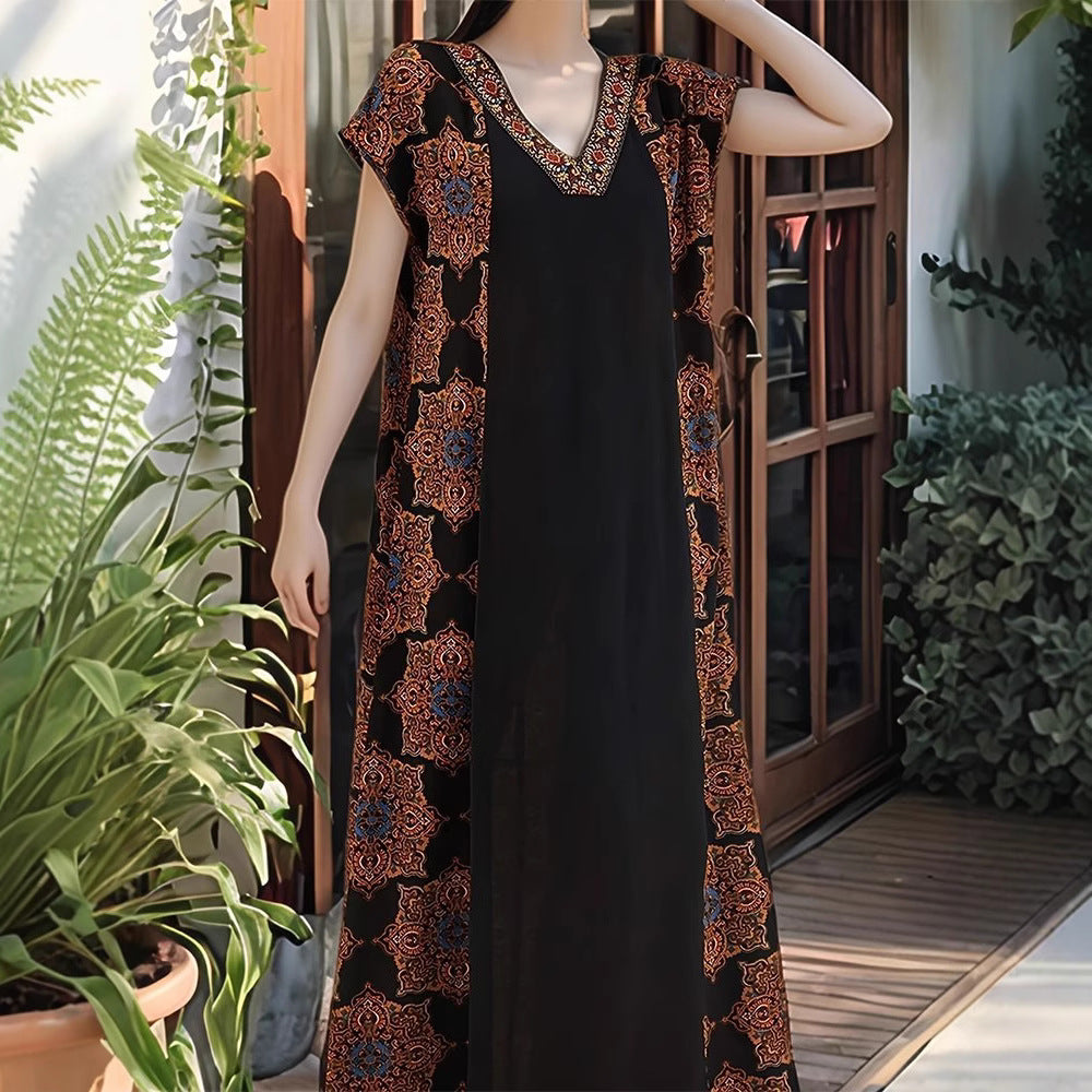 Damen Maxikleid mit aufwendigen Stickdetails und fließendem Schnitt Stalluxe