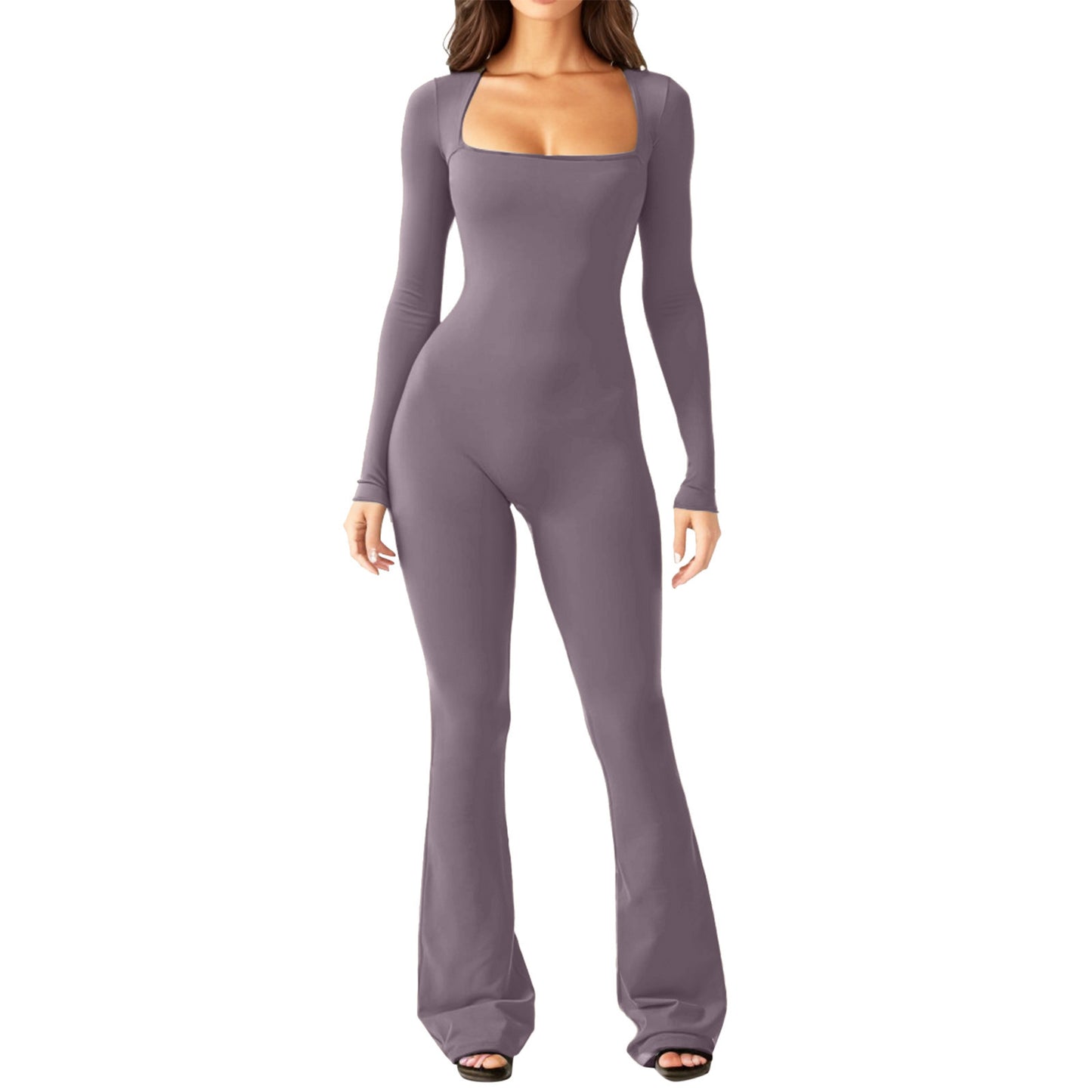 Damen Bodysuit mit weitem Bein und tiefem Dekolleté Stalluxe
