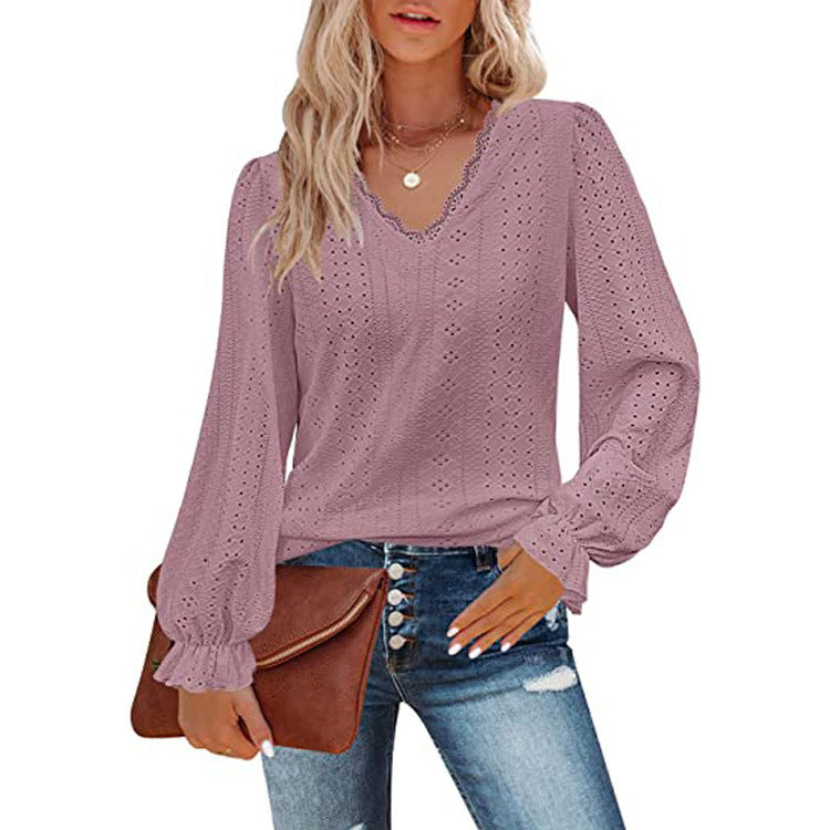 Damen Bluse mit romantischem Schnitt und detailreicher Stickerei Stalluxe